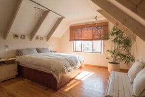 cozy attic bedroom interior