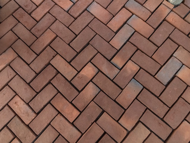 Classic orange brick outdoor flooring