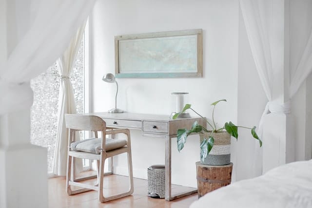 a very airy and bright white furniture