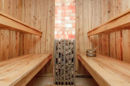 Classic sauna interior