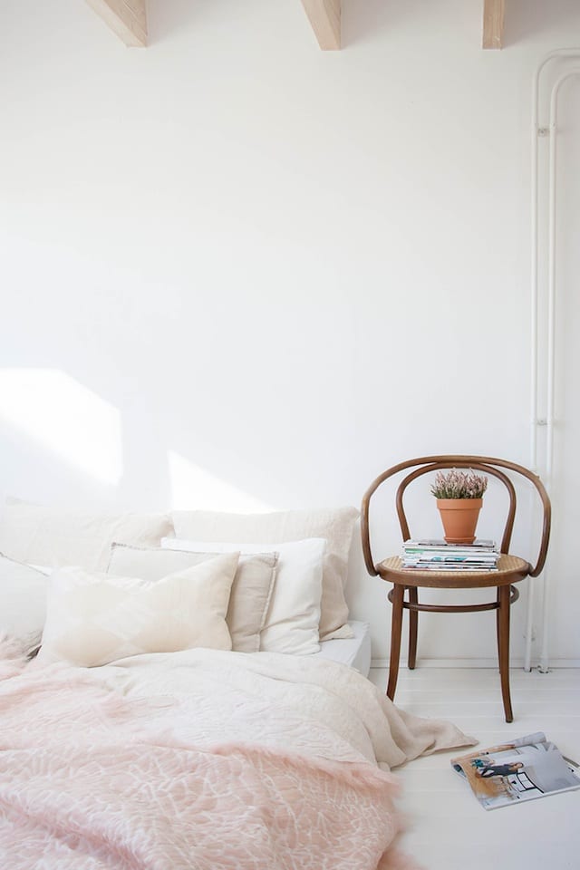 Light and airy This pink duvet cover gives a light and airy feeling