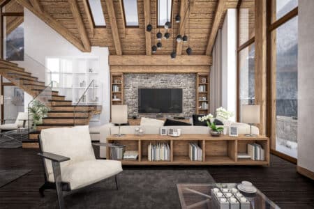 living room interior design render