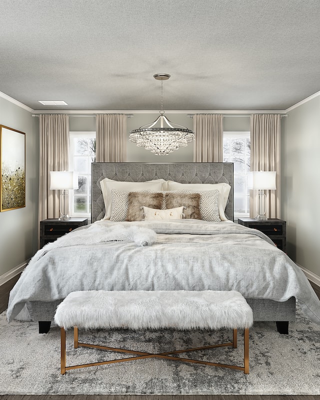 a luxury bedroom with premium beddings