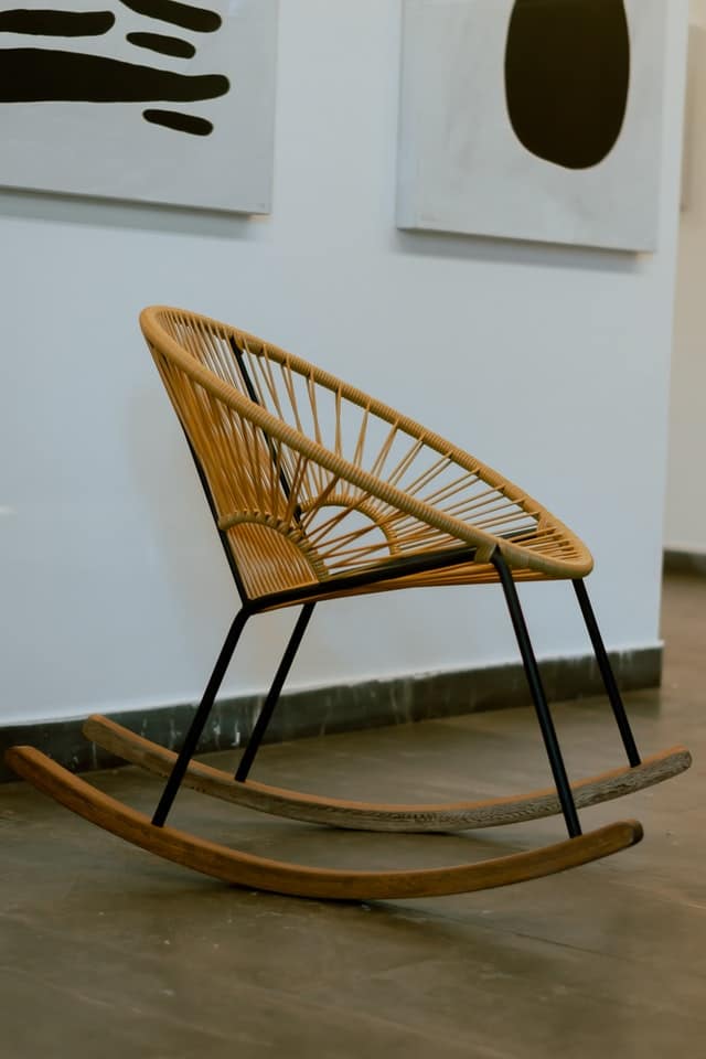 Modern rattan rocking chair