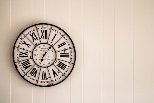 a beautiful rustic wall clock