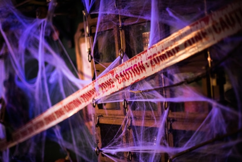 spiderweb caution halloween spiderwebs and caution