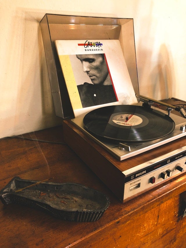 A vintage and authentic vinyl player