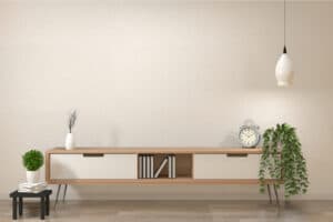 A zen inspired minimalist tv stand